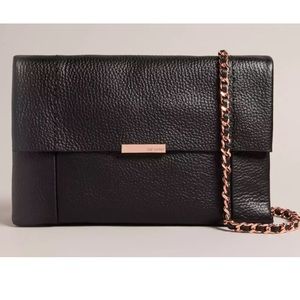 Ted Baker Parson Black Leather Crossbody Bag – Elegant & Versatile!